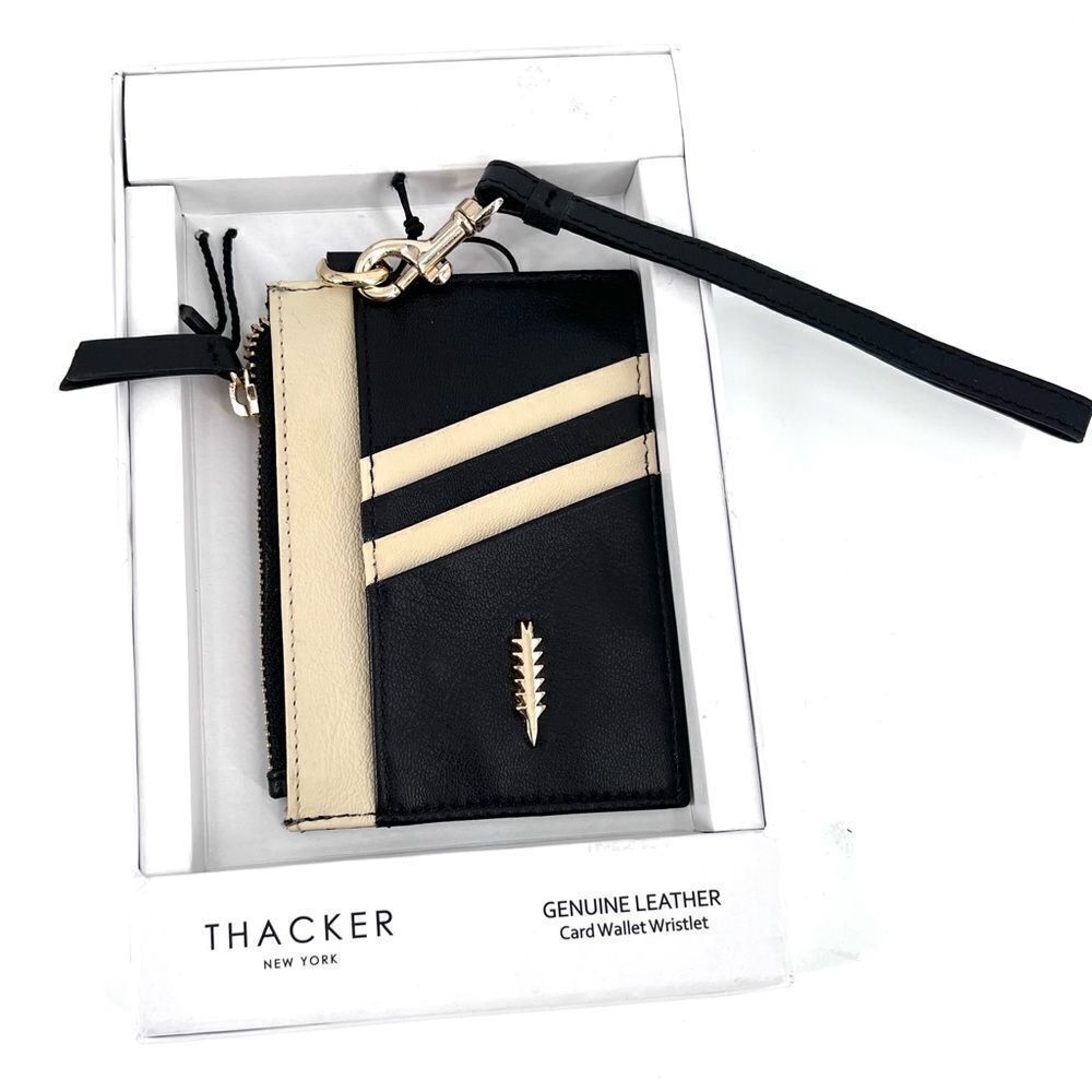 NWT Thacker Leather wristlet wallet change coin purse‎